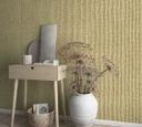 vliesbehang met kurkvlecht look beige, bruine textiellook