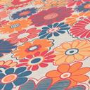 Retro tapet med blomster - blomstret Ikke-vævet tapet rød blå - vintage mønster tapet