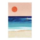 Póster de tela chica surfista al atardecer - Rivers