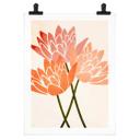 Plakat Farverige lotusblomster - Kubistika