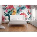 non-woven tapet Tropical Art palmer jungle fototapet Designwalls i farverigt og hvidt 