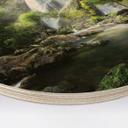 Cuadro de madera cascada en el bosque - Fotografía de naturaleza redonda - Foto