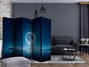 Paravent, Raumteiler freistehend, Trennwand - Moonlit night II, 5-teilig - einseitig bedruckt - 225x172 cm