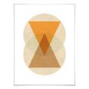 Plakat - Nouveauprints - Circles and triangles orange and brown