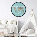 Plakat Braun - World Map