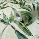 Papel pintado no tejido hojas naturaleza floral mate en amarillo