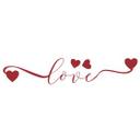 Wallsticker - Love mit Herzen