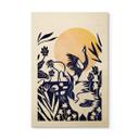 Cuadro de madera Goed Blauw - Linograbado Grúa