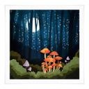 Plakat Skov og stjerner om natten - SpaceFrog Designs