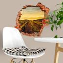 3D Wallsticker vinranker i solnedgangen