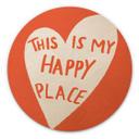 Cuadro de madera This is my happy place with heart - Fritsch - Redondo