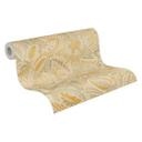 Papier peint intissé Ethno Fleurs Feuilles beige crème papier peint papier peint feuillage 