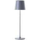 Tischleuchte Cosy, grau, 10 x 37 cm, Metall graue Tischleuchte Outdoor