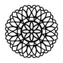 Decoración acrílica mandala flor de la vida