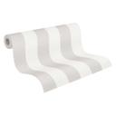 stribetapet beige creme - non-woven tapetkunst A.S. Création - mat og let tekstureret