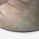 Wanddecoratie Bosmagie in de ochtendnevel Beige - Ms Tiff - Alu-Dibond Rond