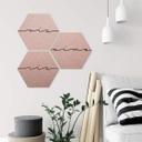 Hexagone - Alu-Dibond aspect cuivre - Vis ris aime (Set de 3)