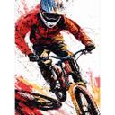 Fototapet Dynamisk mountainbiker - Jaszke