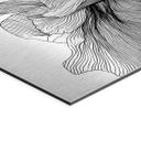 Geborsteld Alu-Dibond met goud-, zilver- & kopereffect - Florale lijnkunst - Treechild