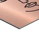 Geborsteld Alu-Dibond met goud-, zilver- & kopereffect - Line Art gezichten - Treechild