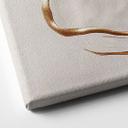 Lienzo Arte lineal abstracto en dorado y beige - Alma