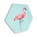 Hexagone - Alu-Dibond Loose -Mannequin flamant rose
