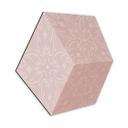 3D Hexagon Alu-Dibond - Rød med mønster