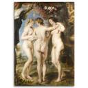 Canvasbillede, De tre gratier - P. P. Rubens reproduktion