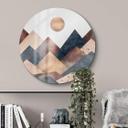 Tableau sur verre Fredriksson - Automne en montagne - Rond