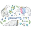 Muursticker set Aquarel Best Friends - IJsbeer