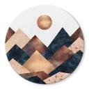 Tableau sur verre Fredriksson - Automne en montagne - Rond