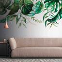 WatercolorLea1 plantetapet i grågrøn - non-woven tapet Designwalls 2 - 2,55 x 3,5 m