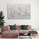 Canvas schilderij vintage stijl bloemen in grijs - Ms Tiff