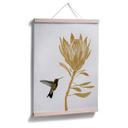 Plakat - Orara Studio - Hummingbird and Flower - golden flower