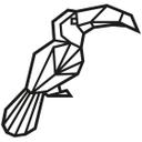 Muursticker Origami Toekan