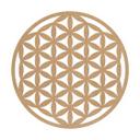 Decoración en madera Geometría Flor de la Vida - MDF Nature Round
