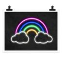 Póster arco iris - luz de neón