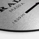 Wandcirkel Alu-Dibond Prada Marfa - zilver effect