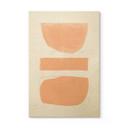 Cuadro de madera formas abstractas en colores melocotón - uplusmestudio