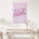 Lienzo Girl Power letras retro morado