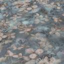 Papel pintado tejido-no tejido floral con hojas en azul