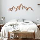 Décoration en bois placage acajou - Puzzle de montagne