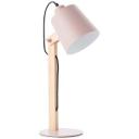 Tischleuchte Paul, rosa, 44 x 16 cm, Holz Tischlampe