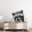 Vaskebjørn - Graves Wallsticker