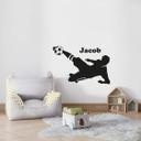 Wallsticker - Dit navn + fodboldspiller