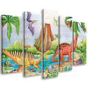 5-delt lærredsprint, Dinosaurer ved søen