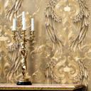 non-woven tapet med skinnende vinger guld ornamental af Harald Glööckler