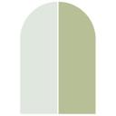 Wallsticker set of 2 half arches - mint and pistachio
