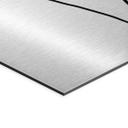 Geborsteld Alu-Dibond met goud-, zilver- & kopereffect - Line Art klaproos - Cats & Dotz