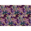 Blomstertapet - lilla og guld på midnatsblå - non-woven blomstertapet